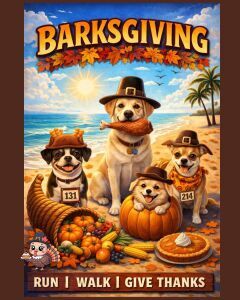 Friendsgiving/Barksgiving: Turkey Trot 5K, 10K, Half Marathon by Califlow Runs