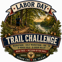 Labor Day Trail Challenge 50K • Marathon • Half Marathon • 10K • 5K • 8-Hour Run/Walk (Solo) • 8-Hour Relay