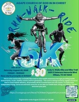 Agape 5K fun run/walk/ride for Jesus