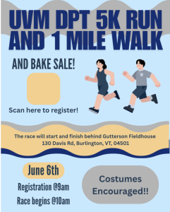 UVM DPT Club 5k and 1 Mile Walk!