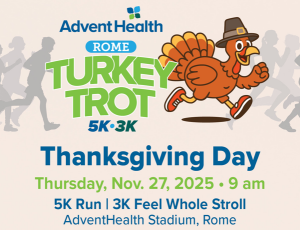 Rome Turkey Trot 5K and 3K Feel Whole Stroll