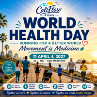 World Health Day: 5K 10K Half Marathon Running for a Better World by Califlow Runs
